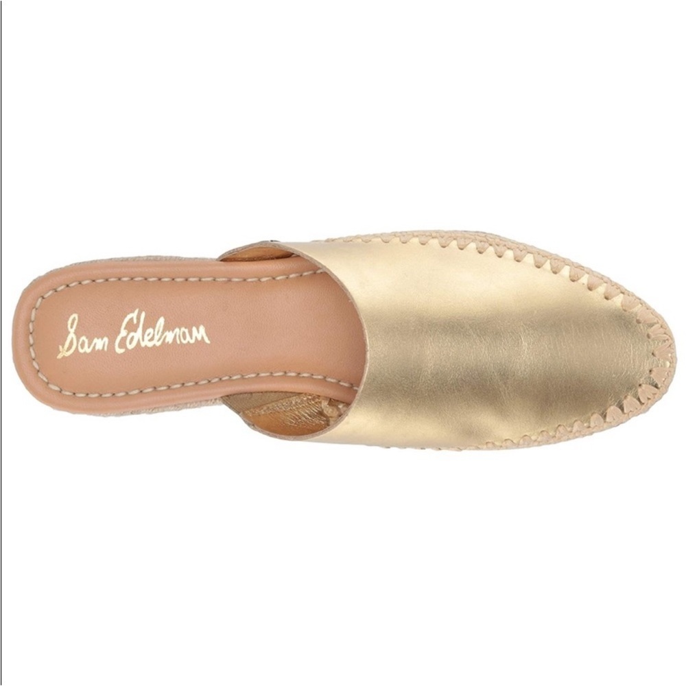 Sam Edelman Austin Mule in Gold Metallic Leather 7 - Picture 4 of 13